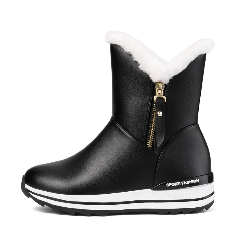 Зимние ботинки для родителей и детей модные детские на молнии теплая зимняя