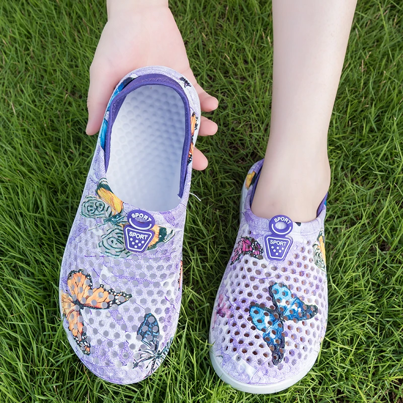 Сандалии женские для сада и пляжа дышащие кроссовки плавания легкие шлепанцы