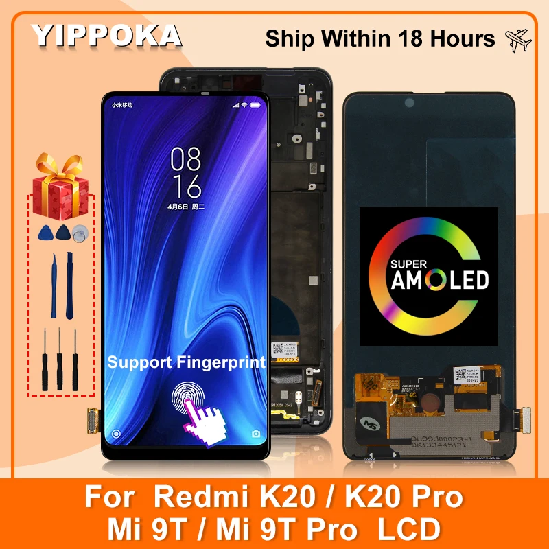 

ЖК-дисплей Super Amoled для Xiaomi 9T Mi 9T Pro, сенсорный экран с дигитайзером в сборе для Xiaomi Redmi K20 Pro, K20, запасные части для ЖК-дисплея