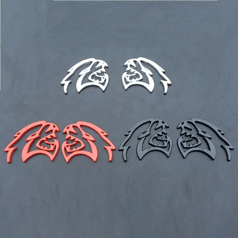 For Dodge Ram Challenger HELLCAT Emblem car Fender metal body Sticker Decal car accessories can block car scratches