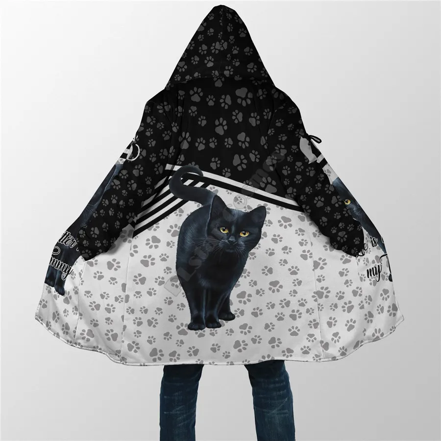 Плащ с капюшоном и 3D-принтом для мужчин женщин | Мужская одежда