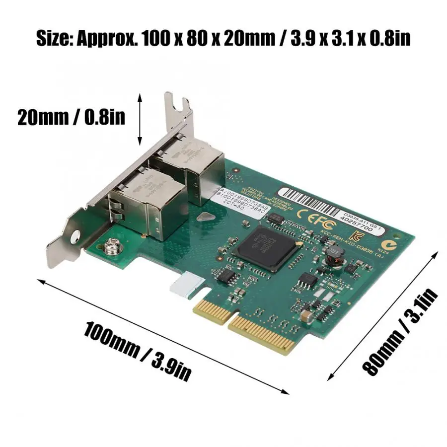 Двухпортовый гигабитный Ethernet контроллер I350-T2 PCIE X1 сервер для центров обработки
