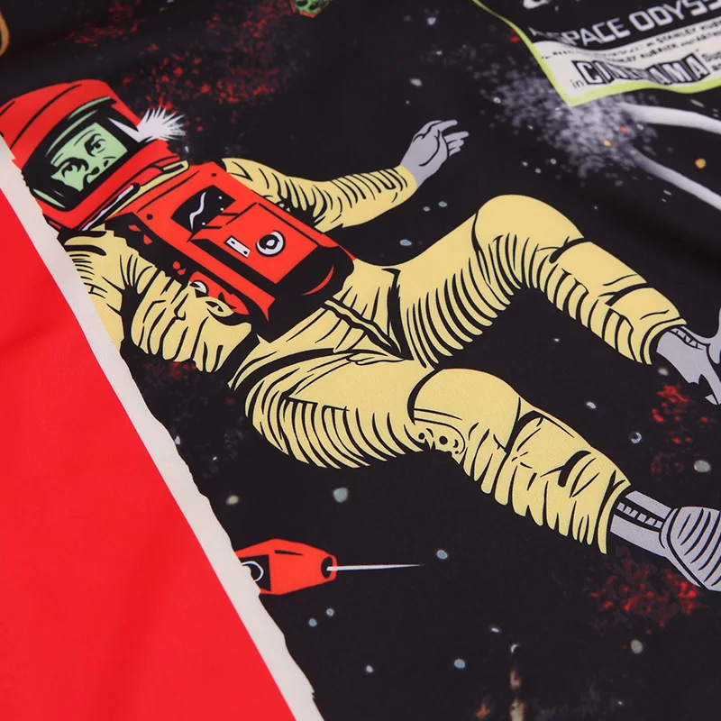 

2017 European New Fashion Summer Women Red Cartoon Print T-shirt Loose Slim V-Neck Side Vents Cotton Long Female Cute Tops LY99