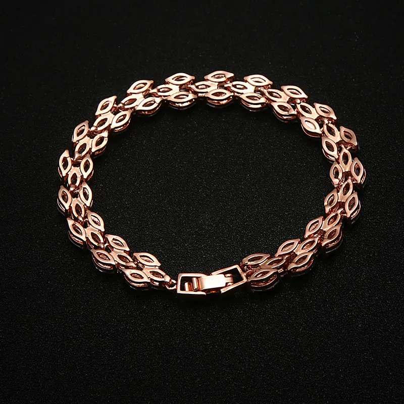 3 ряда изысканный ромб AAA кубический цирконий браслет Фианит циркон кристалл