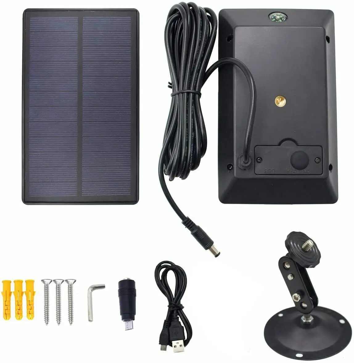 

Solar Panel dc/Micro USB 9V 3600mah Solar Mobile Power Charging Waterproof IP56 Compatible with Hunting Game Cameras