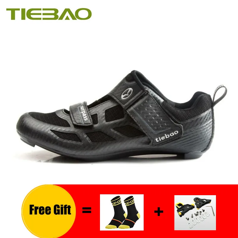Cleats with 1815 B Tiebao sapatilha ciclismo велосипедная обувь для триатлона Мужская дышащая обувь для шоссейного велосипеда суперзвезда спортивная обувь для верховой езды - Цвет: Cleats with 1815 B