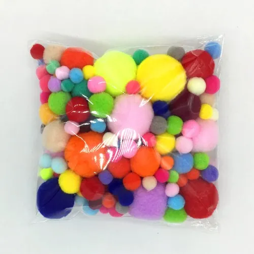 Mix color 8 мм до 30 мм 20 г разноцветные помпоны из меха DIY мягкие шарики-Помпоны для украшения свадьбы клей на ткани аксессуары 20 г - Цвет: Mix color