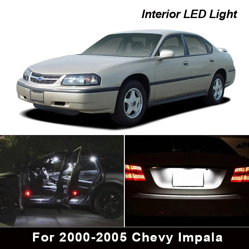 13 X синяя светодиодная подсветка посылка для 2000 2005 Chevrolet Impala Map купольная перчатка