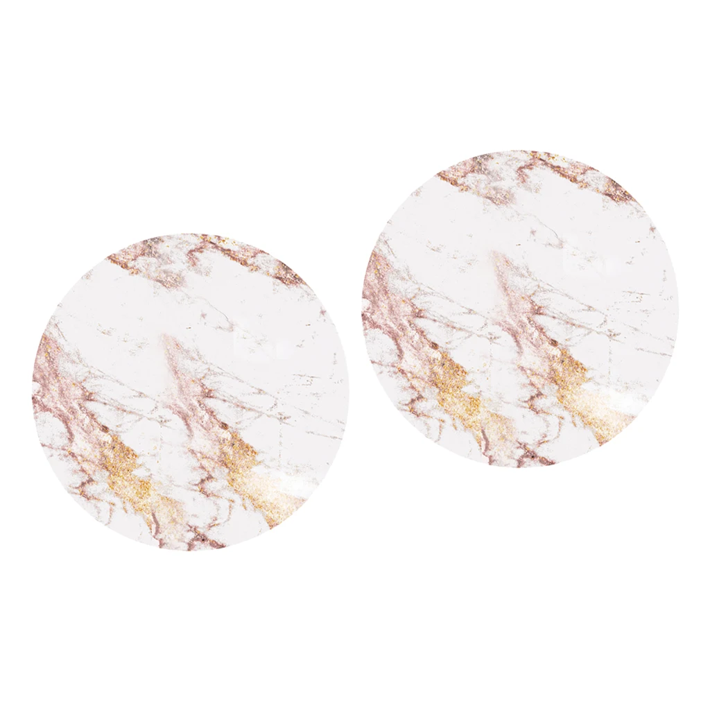 2 шт. круглый виниловый упругий стол красный мраморный узор декор для кухни