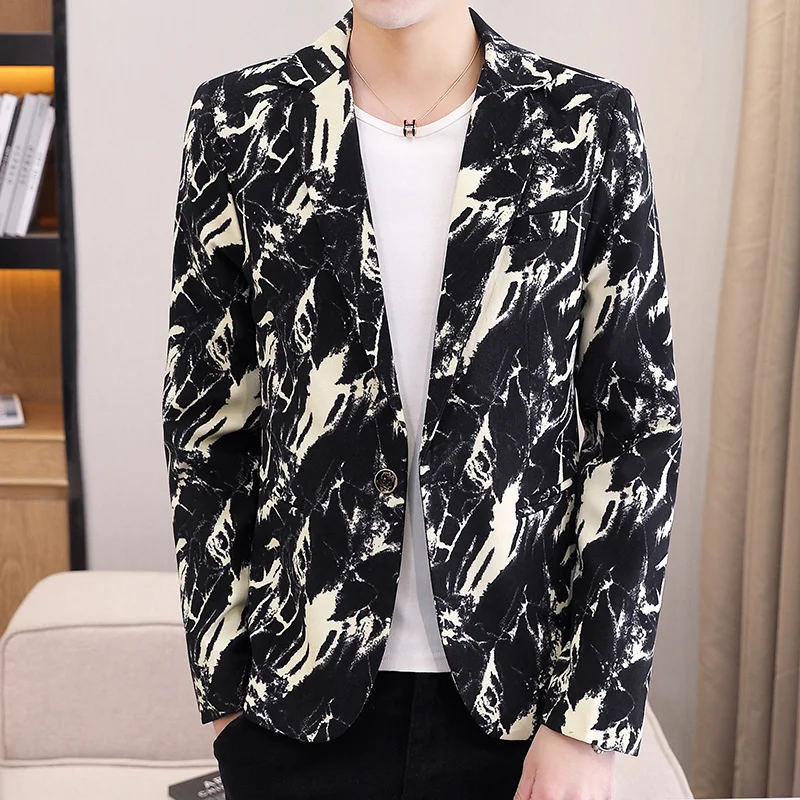 

Мужской костюм, куртка на весну и осень, новый стиль, повседневный модный топ с завязкой, молодежная красивая одежда в гонконгском стиле для ...