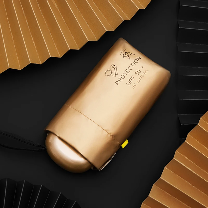 

Мини-зонт женский Карманный с защитой от УФ-излучения и титановым серебряным покрытием