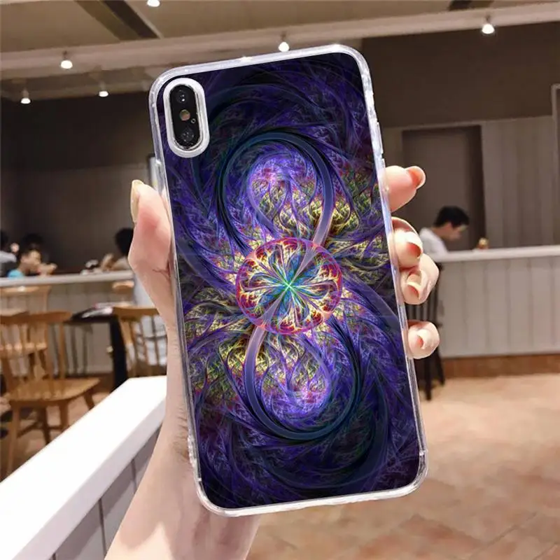 

Drawing design art mandala Phone Case Transparent soft For iphone 5 5s 5c se 6 6s 7 8 11 12 plus mini x xs xr pro max