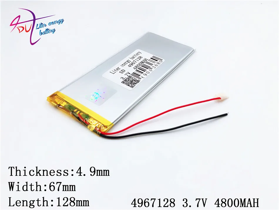 Литровая энергия БАТАРЕЯ вместимость планшета ПК 4967128 3 7 V 5065125 4800MAH Универсальный