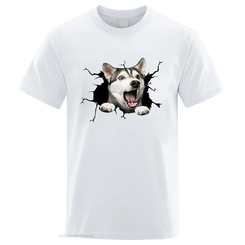 

Pet Dog Bulldog Printed Hip Hop Tops Funny White Tees Summer Animal Daily T-Shirts