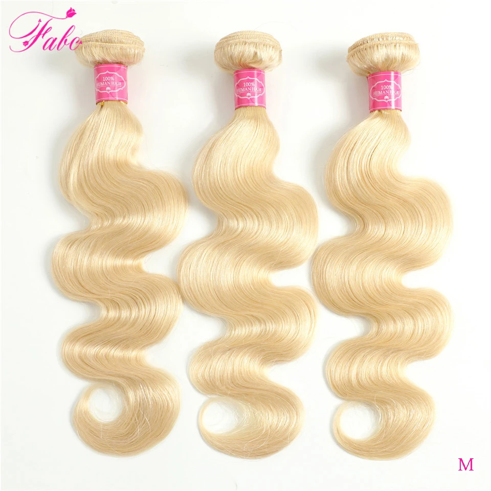 

FABC Hair Brazilian 613 Blonde Color Human Hair Bundles Body Wave 100g Remy Hair Extensions Hair Weaves