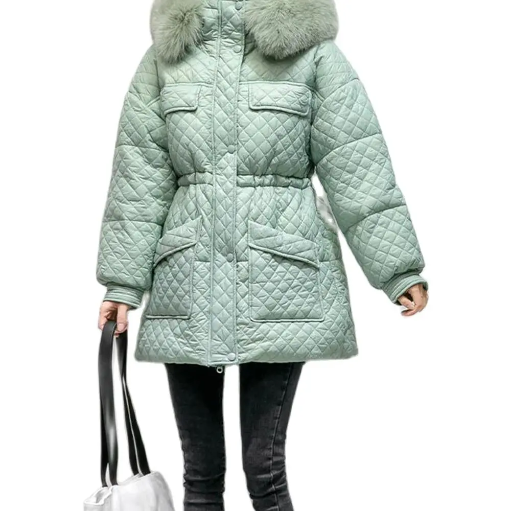 

M.Y.FANTASY 2021Winter Parkas Women 90% White Duck Down Jacket Real Natural Fox Fur Hooded Warm Thick Puffer Feather Coat Snow