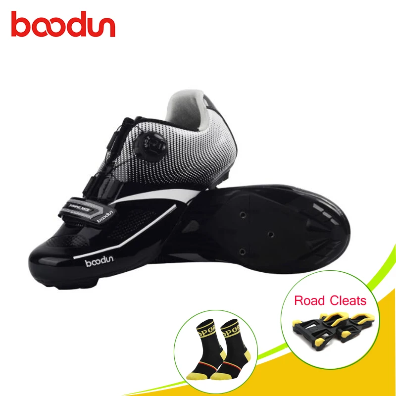 Кроссовки для шоссейного велосипеда Boodun обувь Ультралегкая самофиксирующаяся