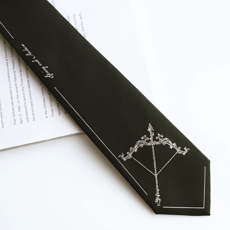 

Men's 7 cm Tie European Cravate luxury Literary Embroidered Silk Necktie Wedding Groom Suit Bow Tie Business Shirt Accessories