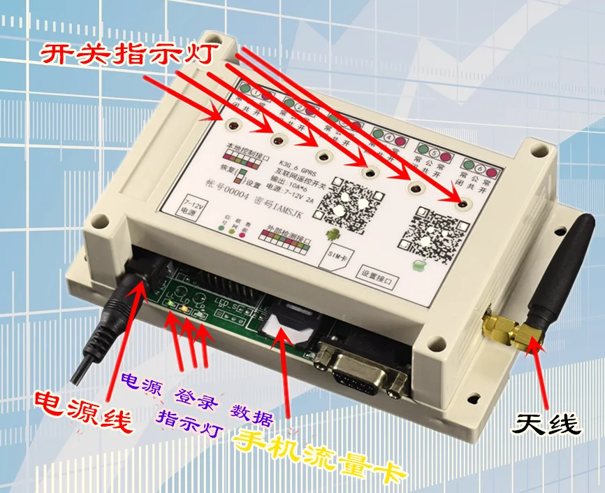 K3G_6E Insert card 6-way switch simple remote network relay