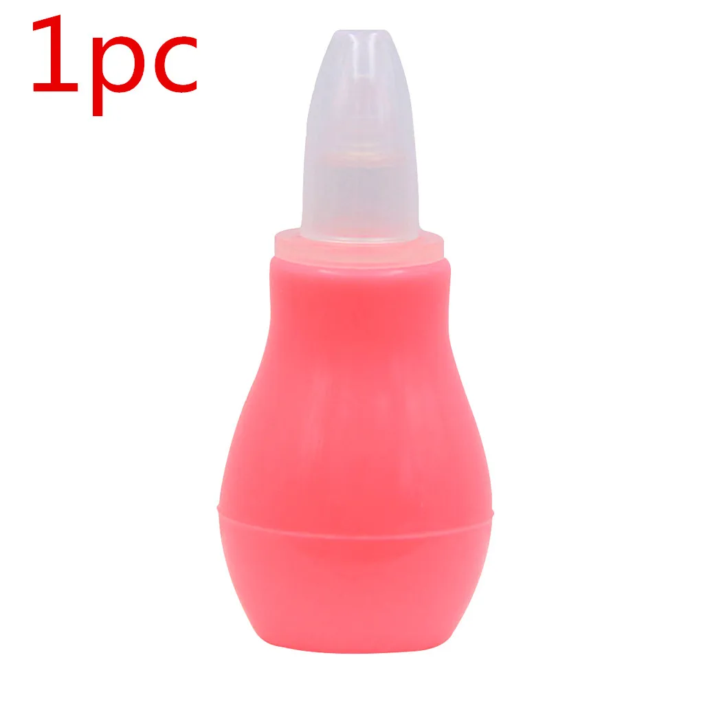 1PC pink 1 шт./2 шт./5 шт., силиконовый аспиратор для носа для новорожденных детей, Безопасный Очиститель носа для малышей, Вакуумный аспиратор с соплями - Цвет: 1PC pink