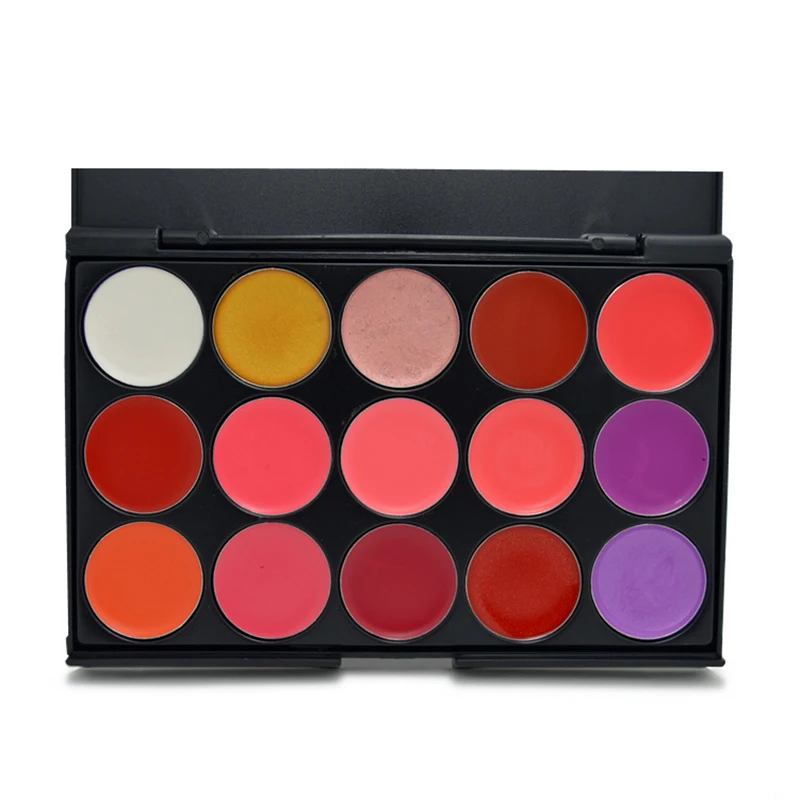 15 Цвет желе Губная помада Палитра Водонепроницаемый стойкий увлажняющий