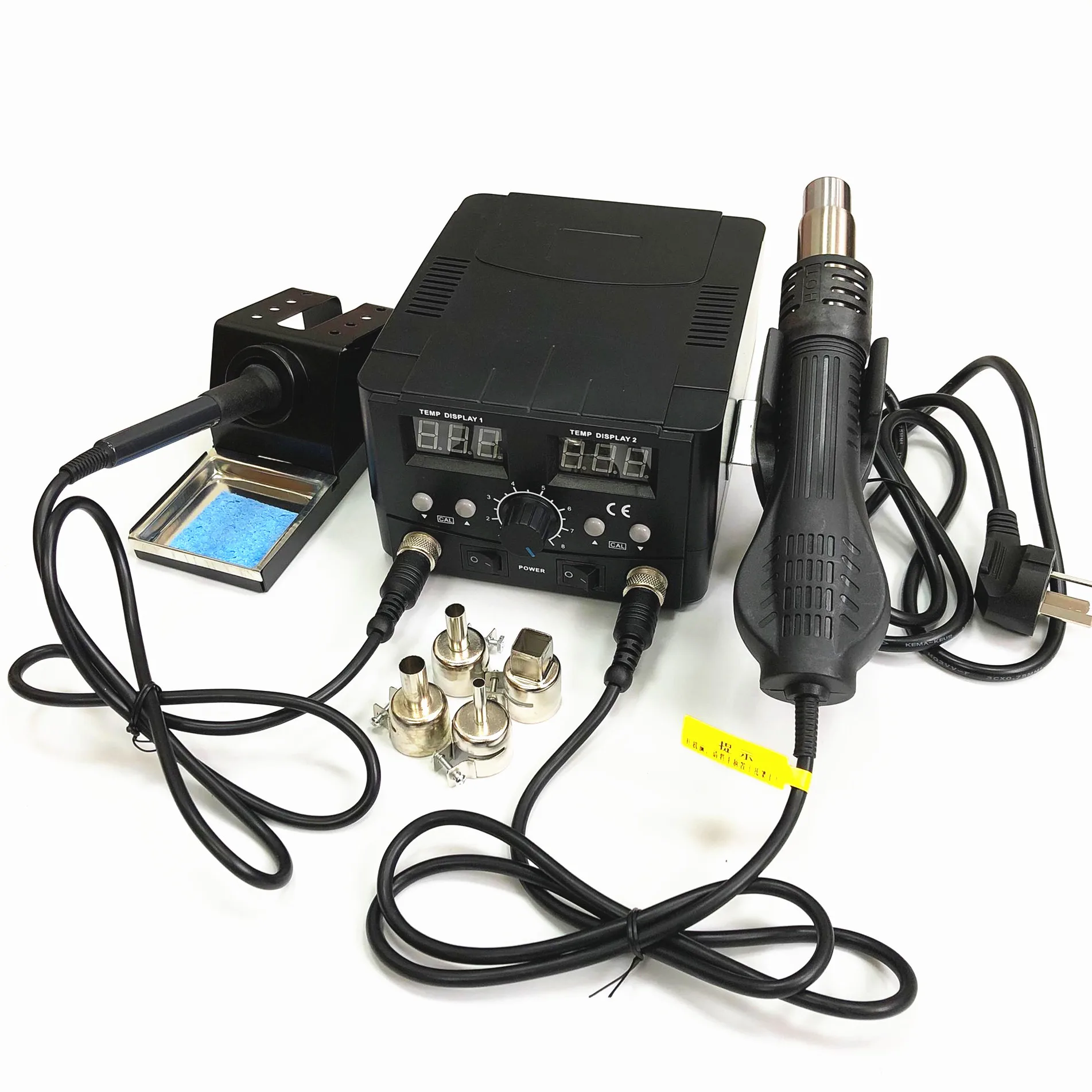 2 в 1 регулируемая паяльная станция пистолет горячего воздуха паяльник цифровая