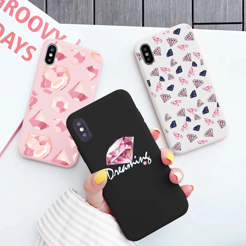 Розовый Алмазный телефонный чехол для iPhone 7 8 Plus SE2020 iphone 11 12 13 Pro Max X XR XS MAX