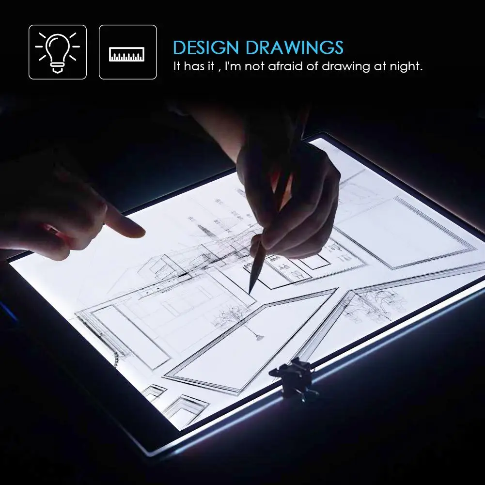 A4 Digital Graphics Tablet LED Drawing Thin Art Stencil Board Light Box Tracing Copy Pad Stepless Dimming Gifts | Компьютеры и офис