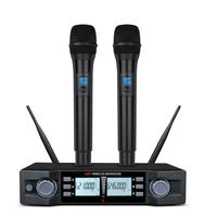 wireless microphone system professional uhf automatic handheld microphone frequency adjustable 100m receive 2100