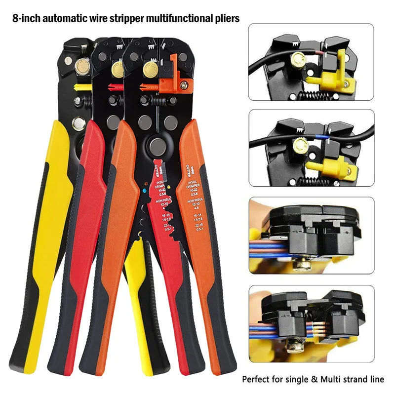 

Wire Stripper HS-D1 24-10 0.2-6.0 Multifunctional Automatic Stripping Pliers Cable Wire Strippers Crimping Pliers Terminal Tools
