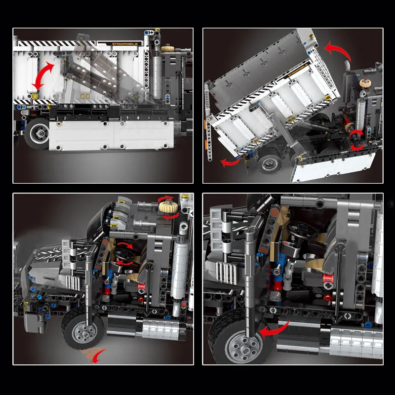 

Mould King 13166 High-Tech City Snow Removal Great Vehicles Car Assemble Building Blocks Truck Toys Gift for Boys Children