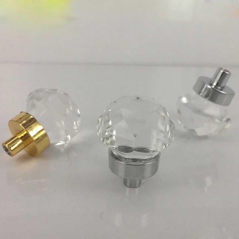 

Single hole crystal mushroom ball handle Crystal hemisphere handle The cabinet drawer cabinet wholesale crystal handle