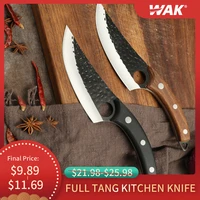 wak handmade kitchen meat cleaver knife full tang stainless steel kitchen knife with wooden handle kitchen butcher knife