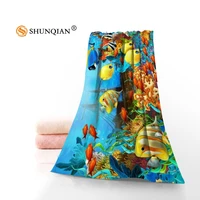 high quality corals fish microfiber bathroom washclothtowels custom face towelbath towel size 35x75cm 70x140cm