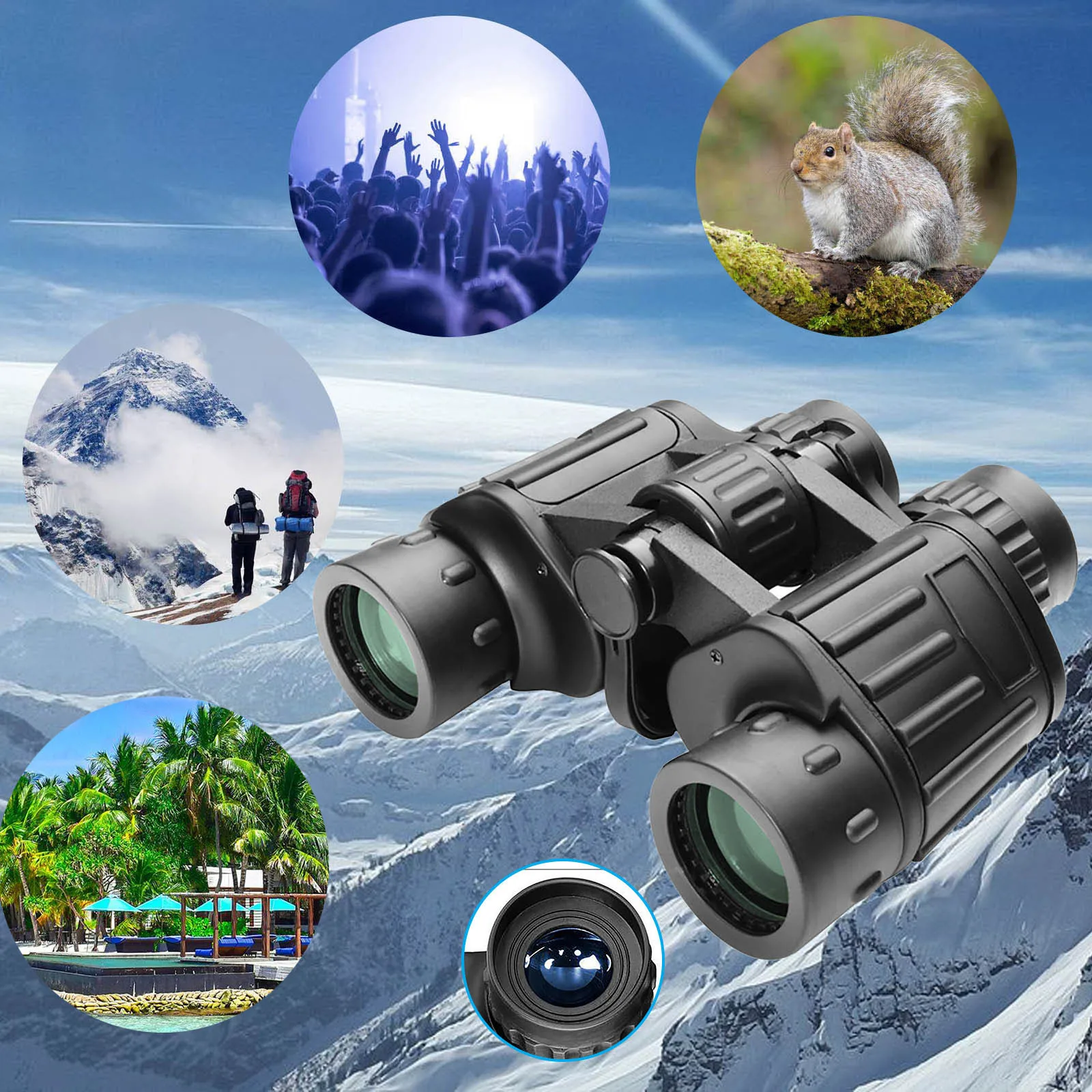 Телескоп высокой четкости 20X50 бинокль HD 10000 м для наружной охоты оптический