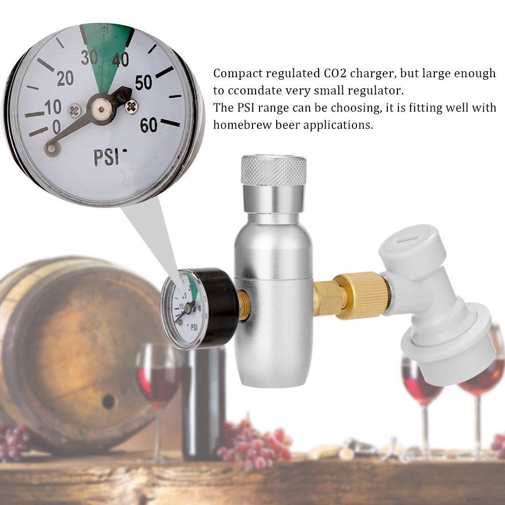 Homebrew Kegging понижающий давление клапан шаровой замок мини Регулируемый CO2 зарядное устройство домашнее ПИВОВАРЕНИЕ Пивной Напиток Инструмент аксессуары 60 PSI