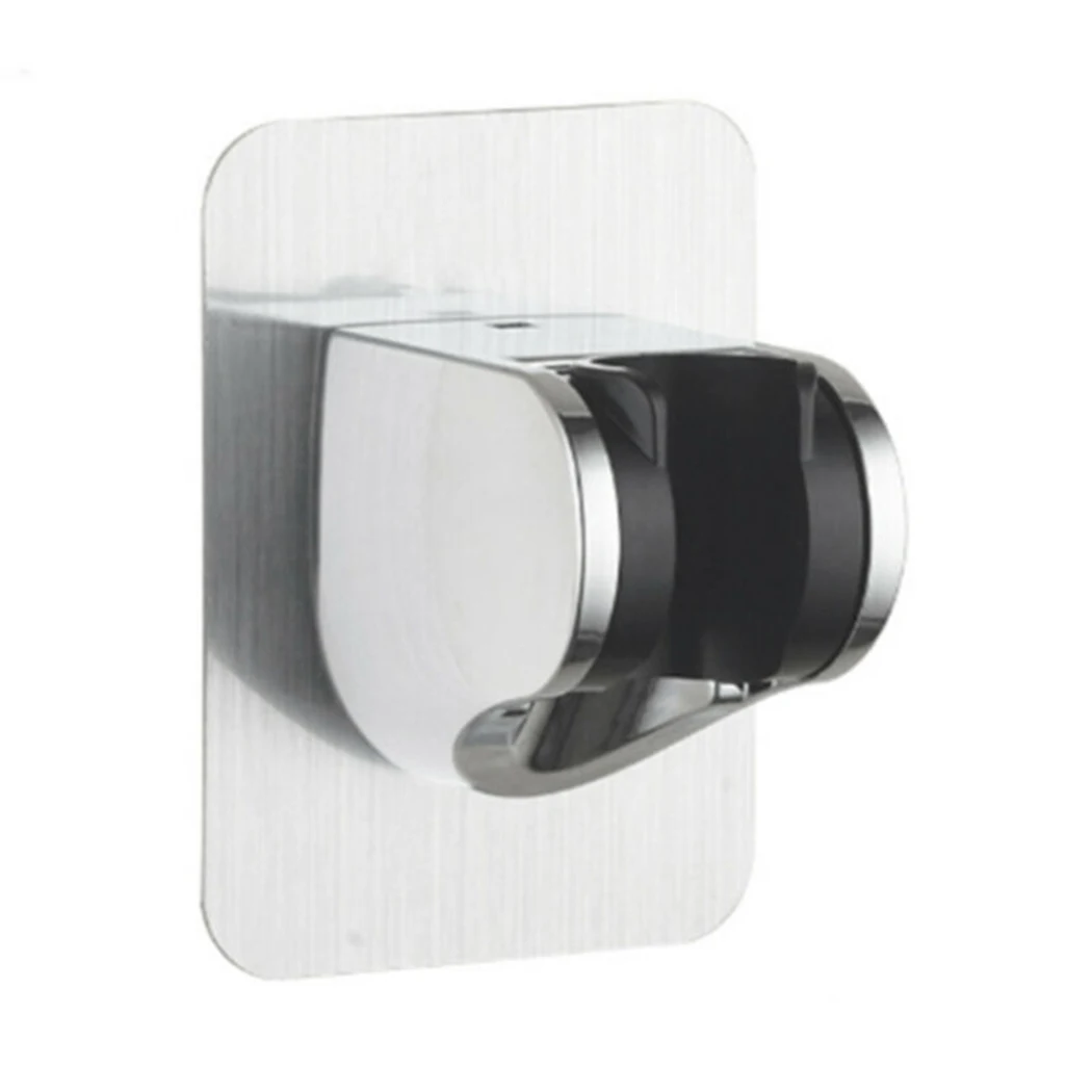 

Bracket Shower Head Holder Head Holder No Drilling Suction Adjust Bath Hole-free Home Household Shower Silver Wall