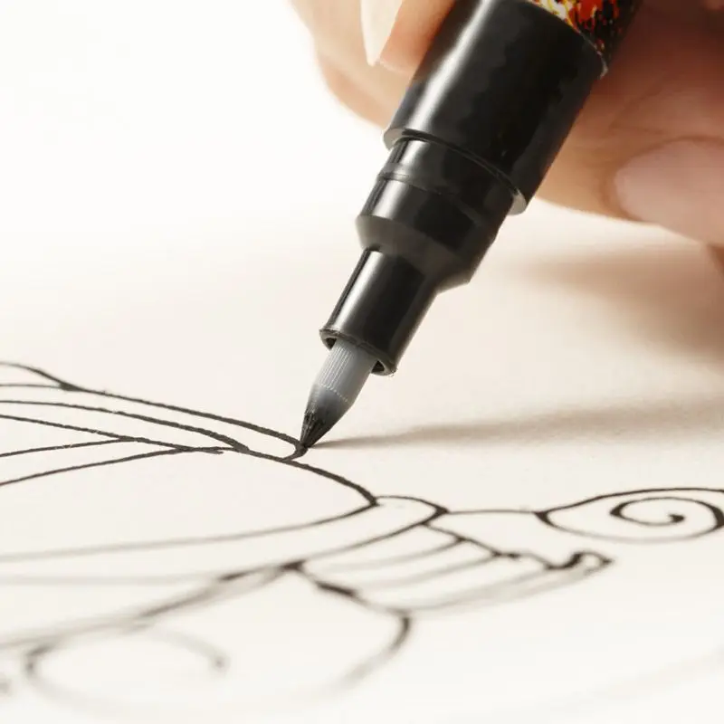 

12/18 Colors Acrylic Paint Marker Pen Set for DIY Album Glass Ceramic Rock Wood