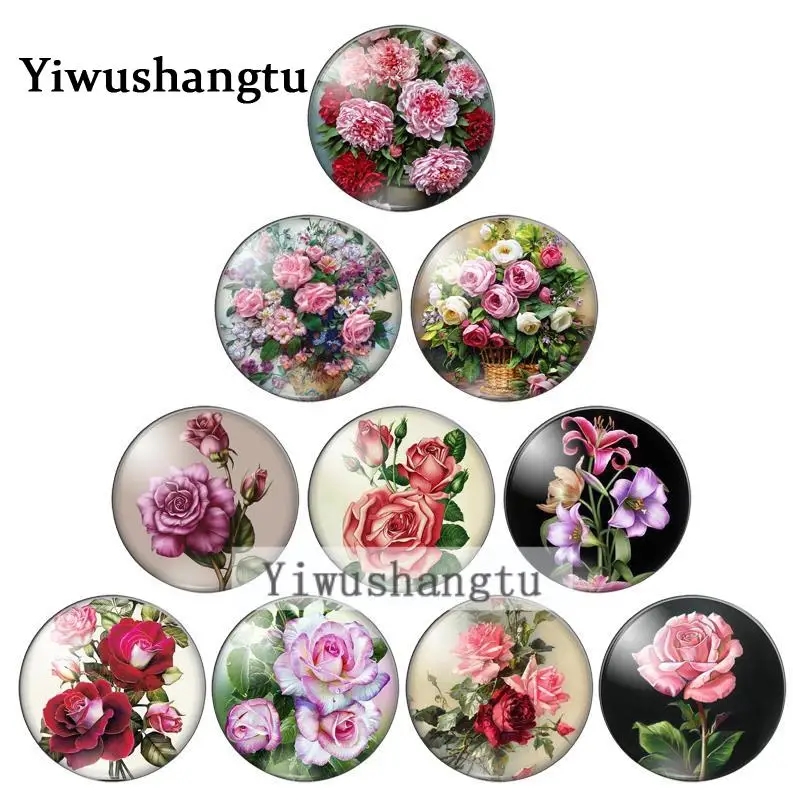 Новая любовь красота роза винтажные цветы 8 мм/10 мм/12 мм/18 мм/20 мм круглое фото