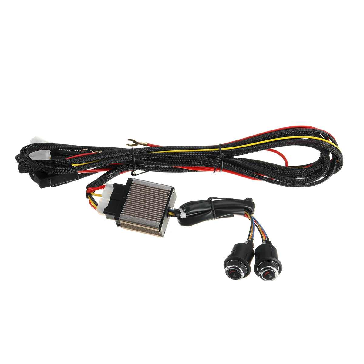 

4pcs 12V Car Seat Heater 6level Switch Carbon Fiber Auto Heated Pad Seat Heating Elements Winter Warm