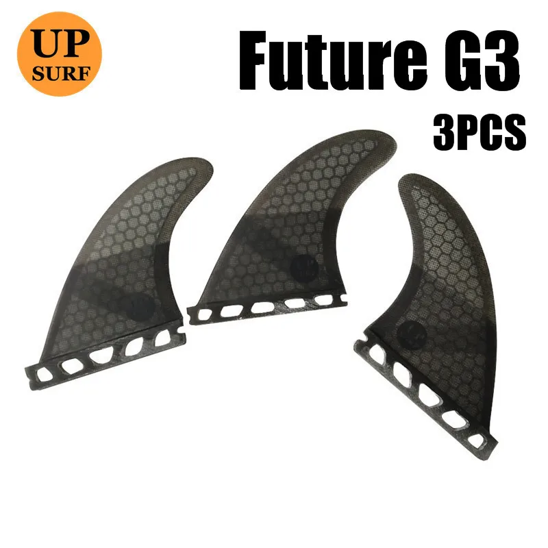 G3 black grey Future плавники G5/G3 сотовые Стекловолоконные плавники для серфинга гребля доски для серфинга плавники чистого цвета 3 шт. в наборе Quilhas - Цвет: G3 black grey