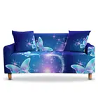 Угловые чехлы с 3D рисунком голубой бабочки, секционный эластичный чехол для дивана в гостиную, чехол для кушетки, чехол для кресла L-образной формы