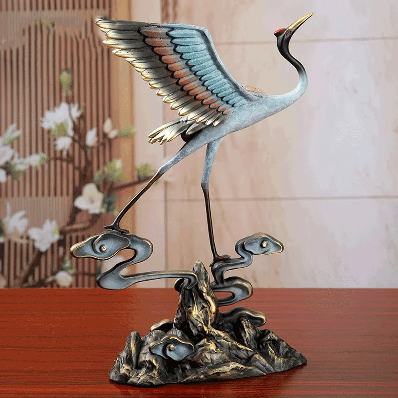

Brass The crane Decoration Craft Statue Modern artwork Home living room office decoration business gift