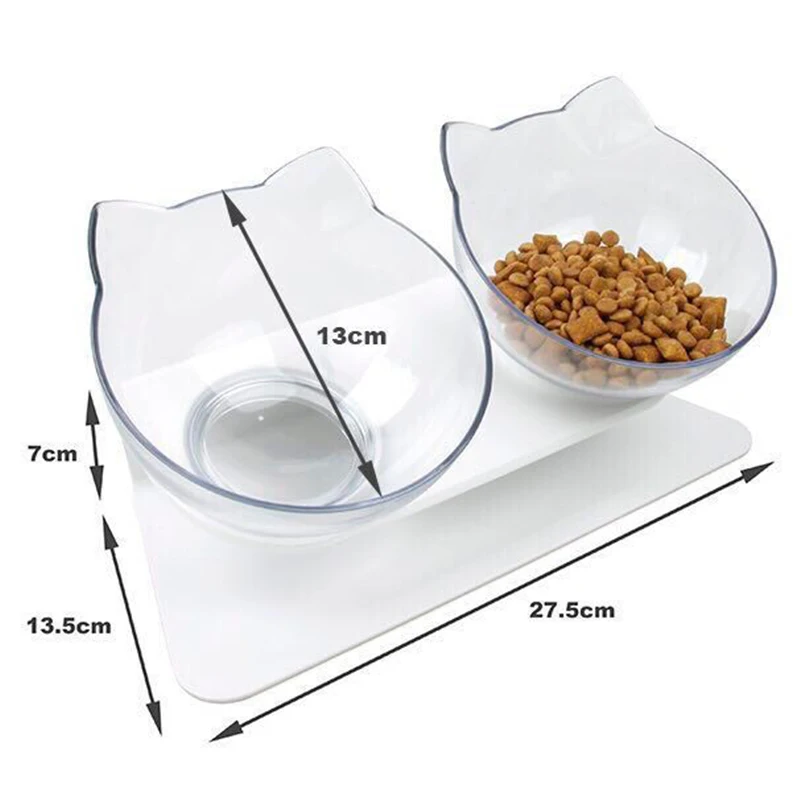 Прозрачная Регулируемая миска для кормления кошек регулируемая подставка под