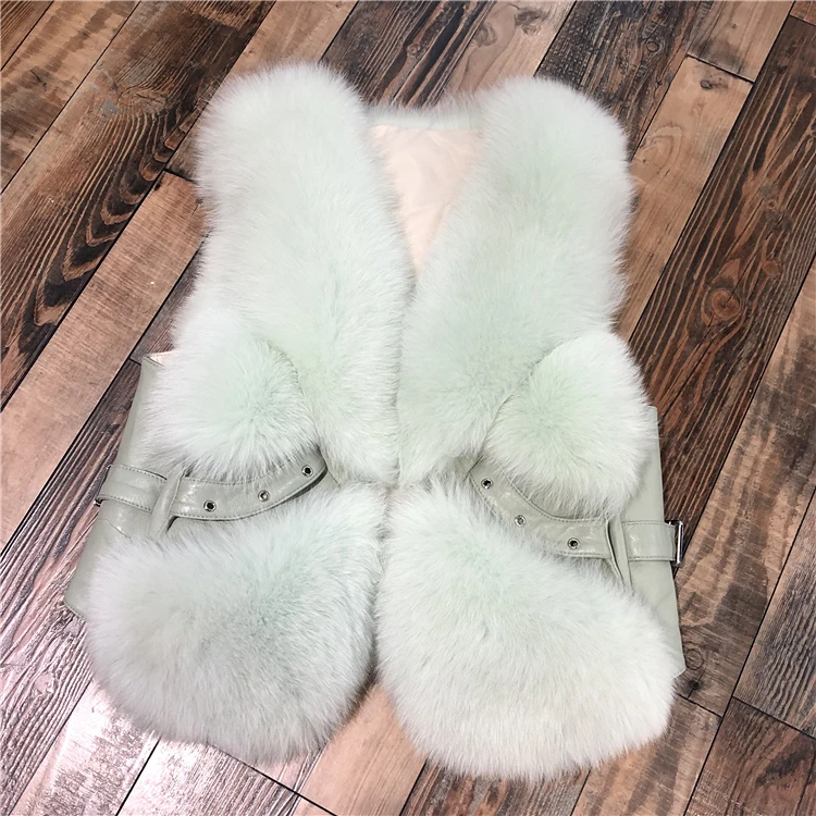 ZDFURS* Женский жилет из натурального меха лисы зимний женский жилет без рукавов натуральная меховая Шуба Женский жилет из натурального меха - Цвет: 8
