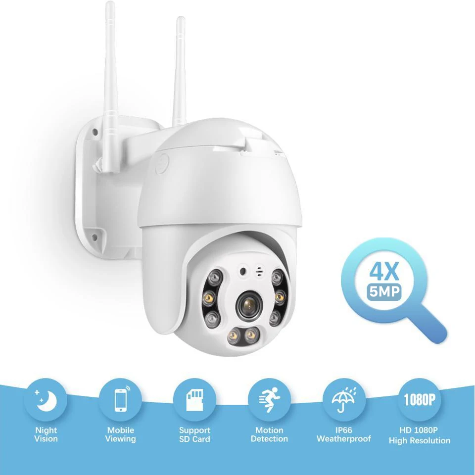 

BESDER H.265X PTZ WIFI IP Camera 5MP 2MP Auto Tracking Humanoid Detection Speed Dome AI Security Camera ONVIF Audio IR Color