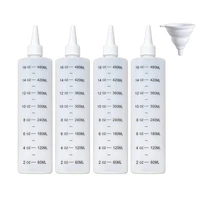 16oz plastic squeeze squirt bottles with leak proof white cap ideal for oilcondiments dressing paintgluecrafts with funnel