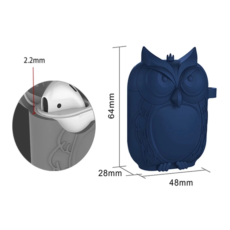 Силиконовый чехол для наушников в форме совы, силиконовый чехол для Apple Airpods