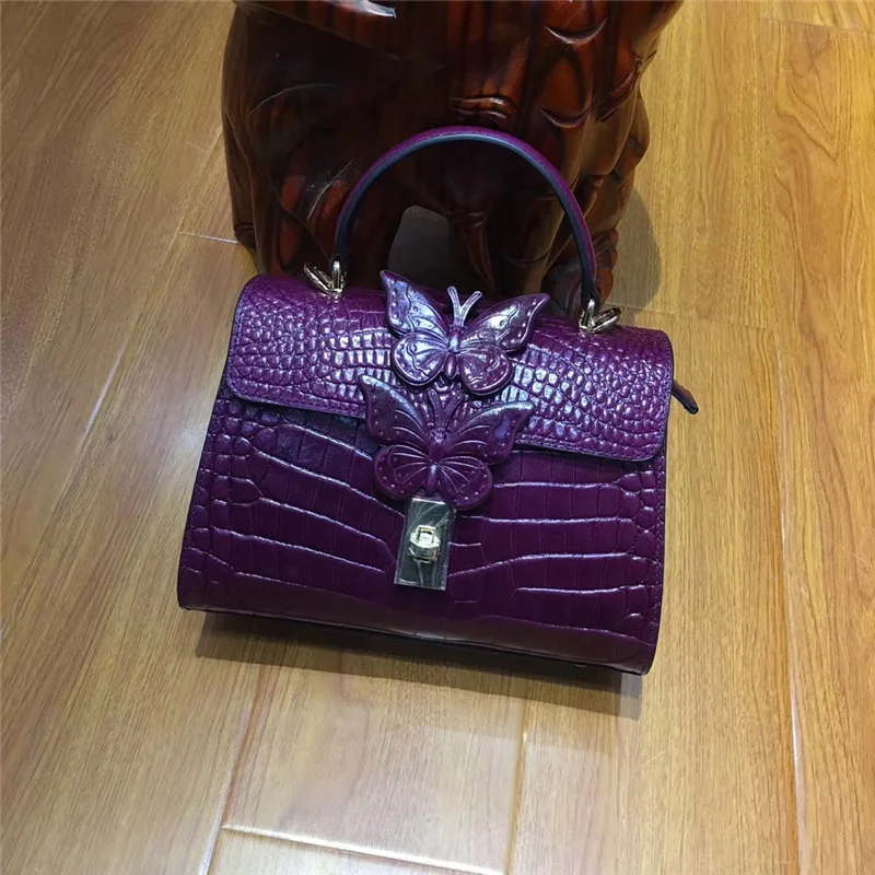 Женская сумка через плечо с крокодиловым узором женская сумочка из натуральной