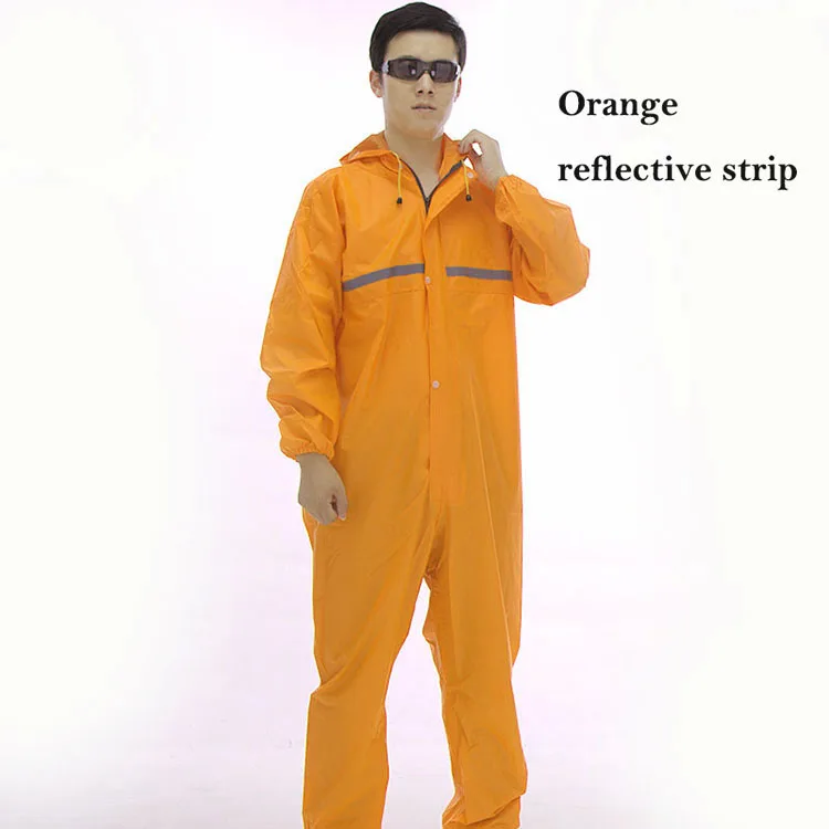 

Men Waterproof Overalls Hooded Rain Coveralls Work Clothing Dust-proof Paint Spray Male Raincoat Workwear Safety Suits M-XXXL